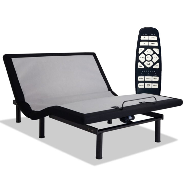 Alwyn Home Bertrand Massaging Zero Gravity Adjustable Bed with Wireless Remote Wayfair Canada